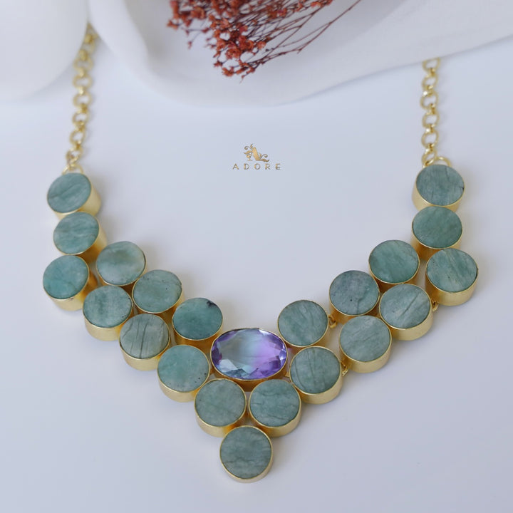 Geneva Raw Stone Neckpiece ( Colour Option )