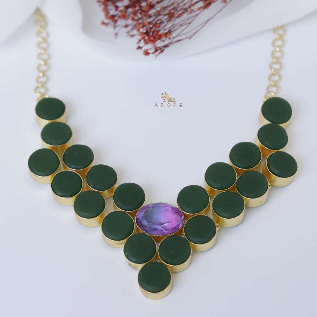 Geneva Raw Stone Neckpiece ( Colour Option )
