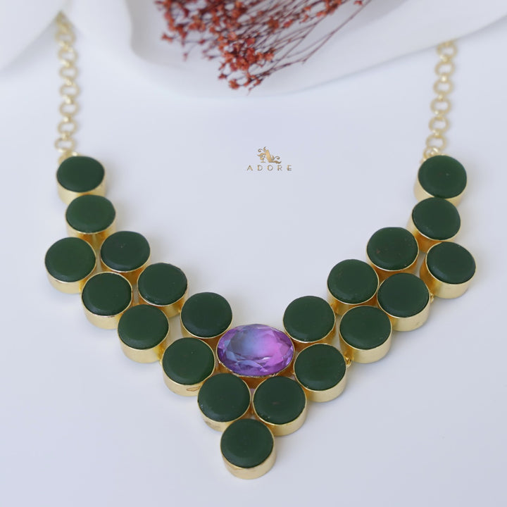 Geneva Raw Stone Neckpiece ( Colour Option )