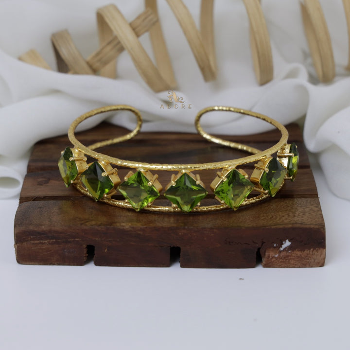 Textured Adonai 7 Stone Diamond Bangle