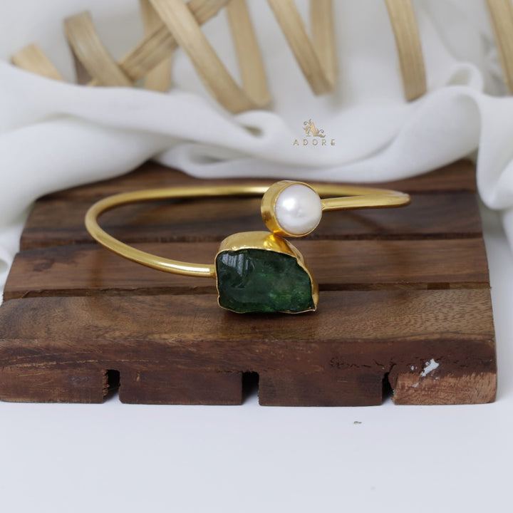 Libra Dyed Stone + Pearl Bangle