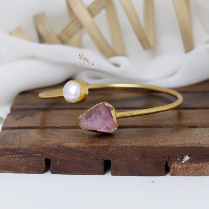 Libra Dyed Stone + Pearl Bangle