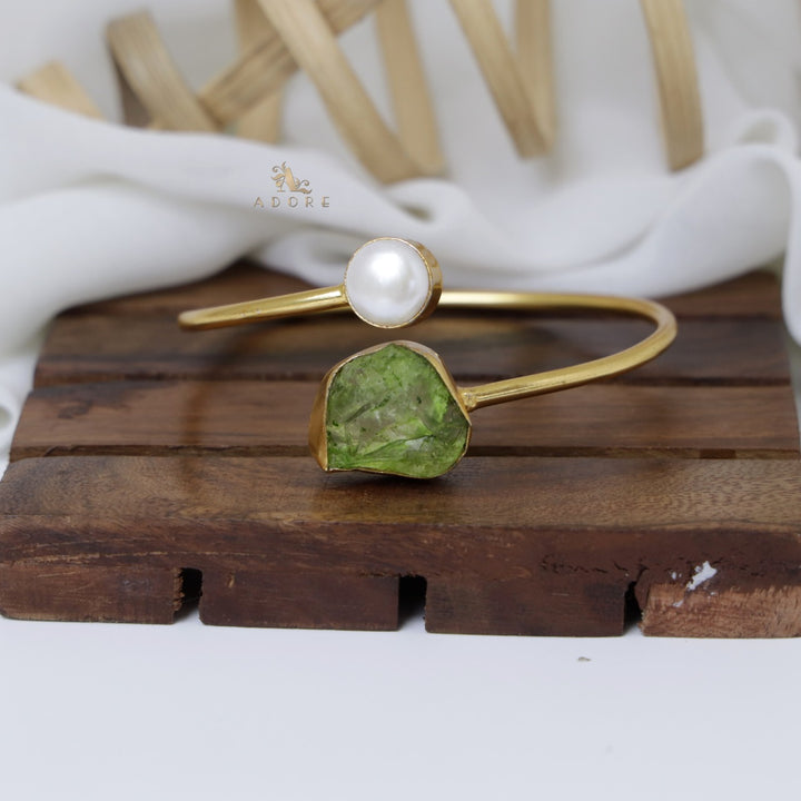 Libra Dyed Stone + Pearl Bangle
