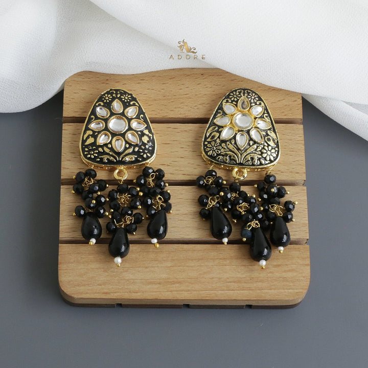 Shivangi Onyx  Kundan Neckpiece With Earring
