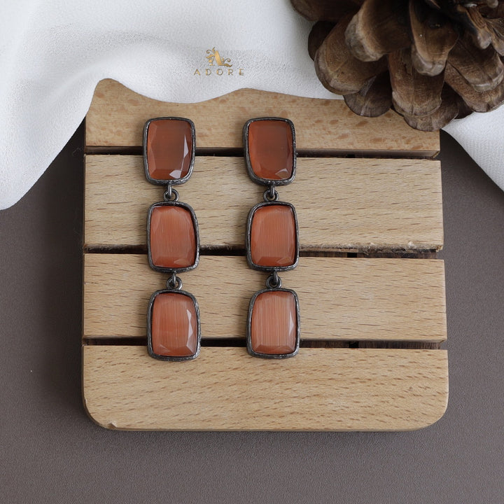 Sapphira Glossy Rectangle Earring