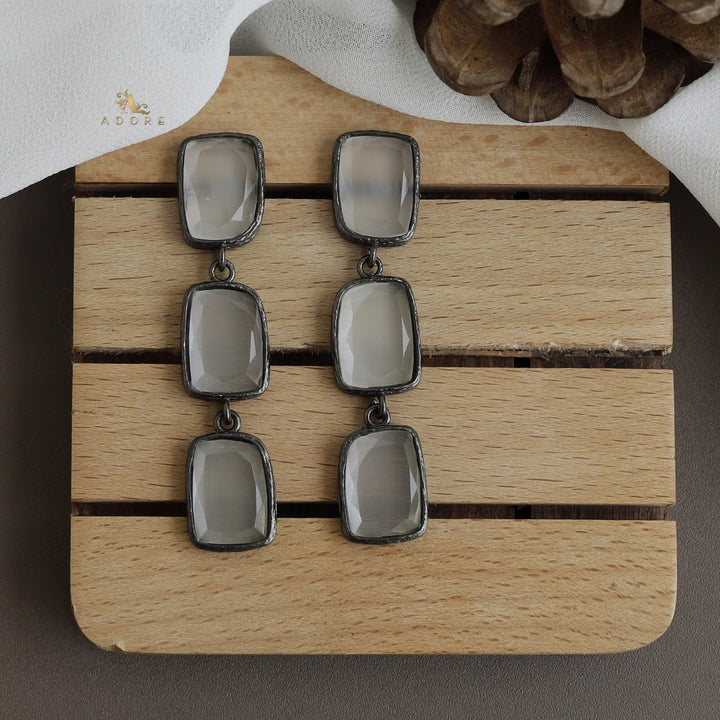Sapphira Glossy Rectangle Earring
