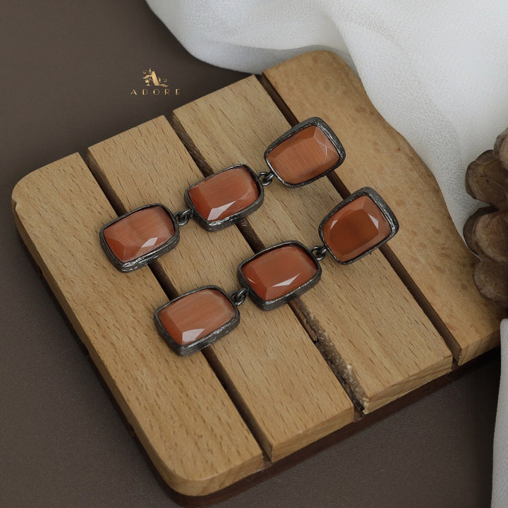 Sapphira Glossy Rectangle Earring