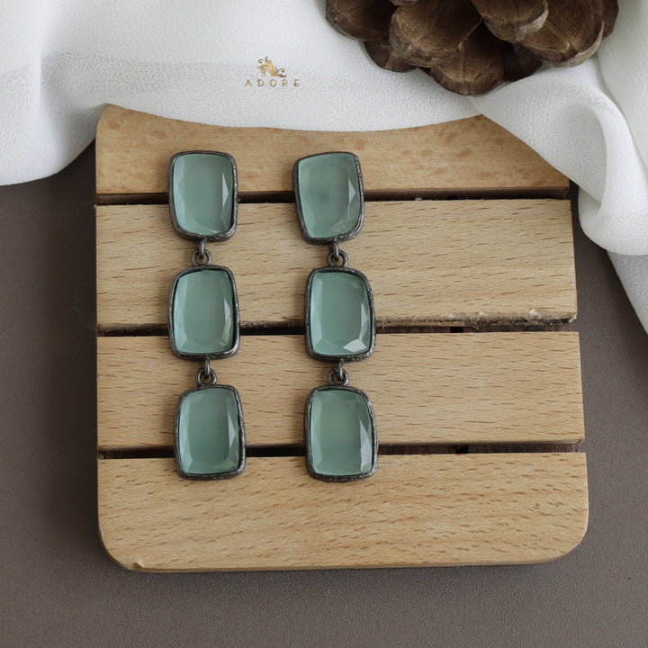 Sapphira Glossy Rectangle Earring