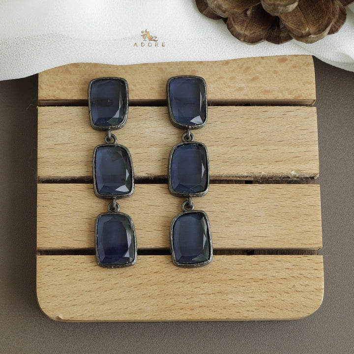 Sapphira Glossy Rectangle Earring