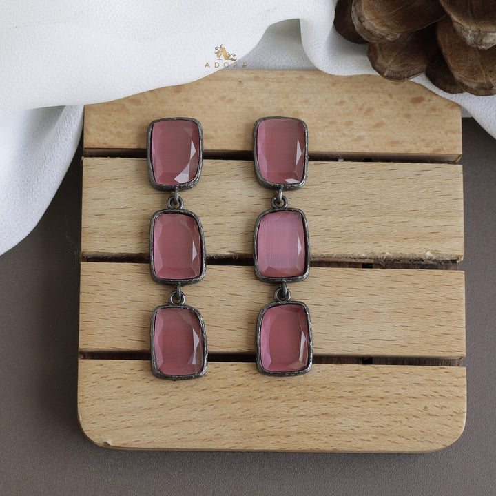 Sapphira Glossy Rectangle Earring