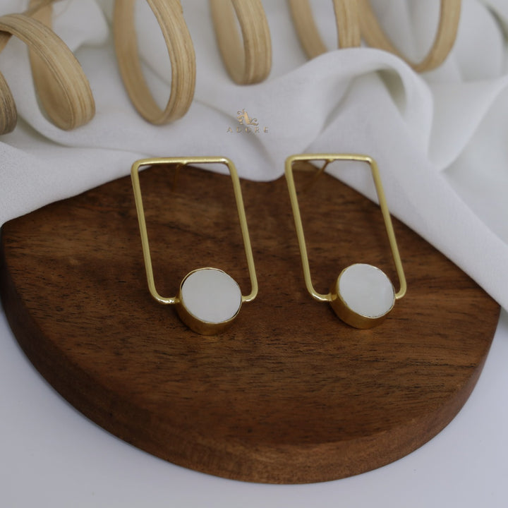 Emmaline Rectangular MOP Earring