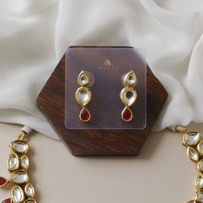Meena Kundan Neckpiece With Earring