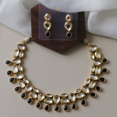 Meena Kundan Neckpiece With Earring