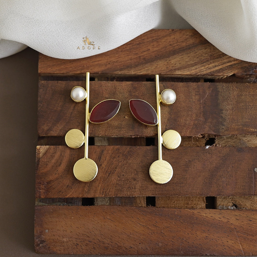 Ezro Raw Stone Pearl Earring
