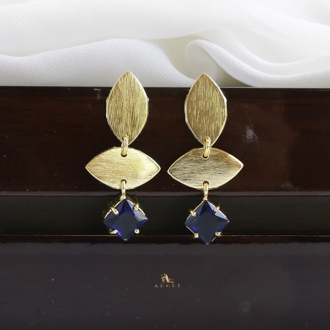 Heera Dual Golden Leaf Glossy Earring