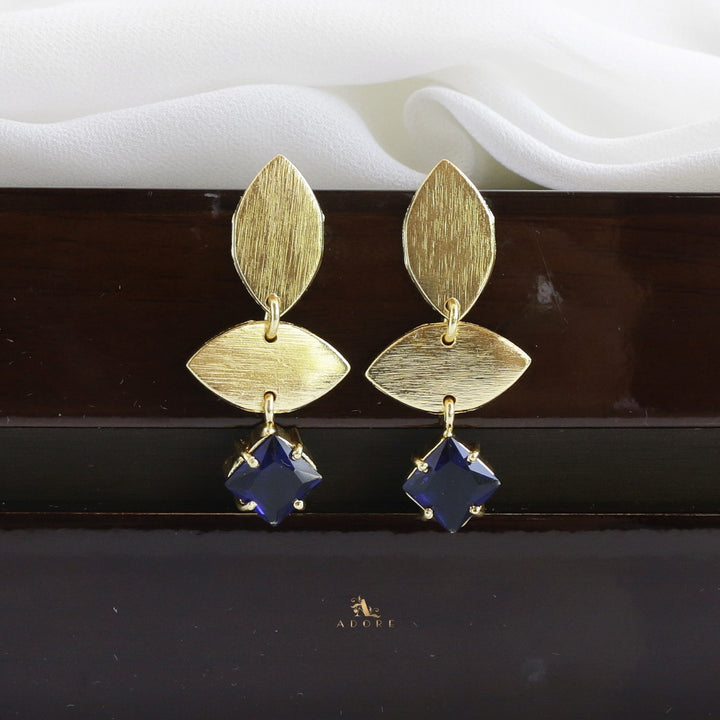 Heera Dual Golden Leaf Glossy Earring
