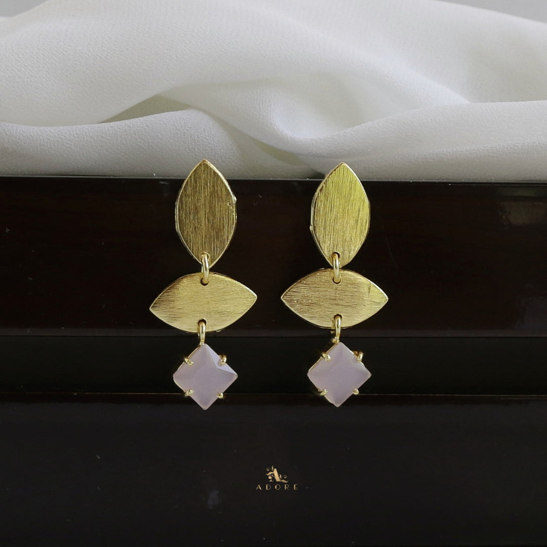 Heera Dual Golden Leaf Glossy Earring
