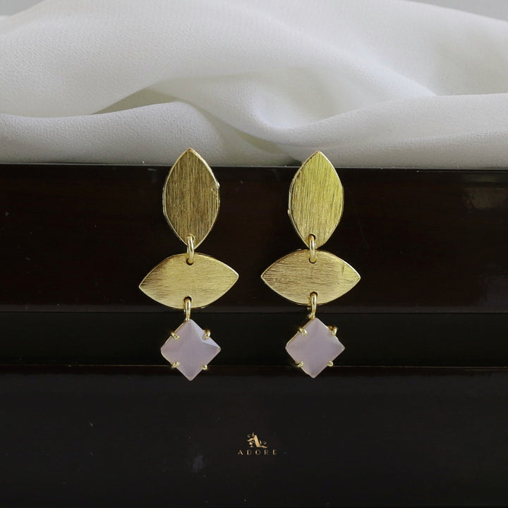 Heera Dual Golden Leaf Glossy Earring
