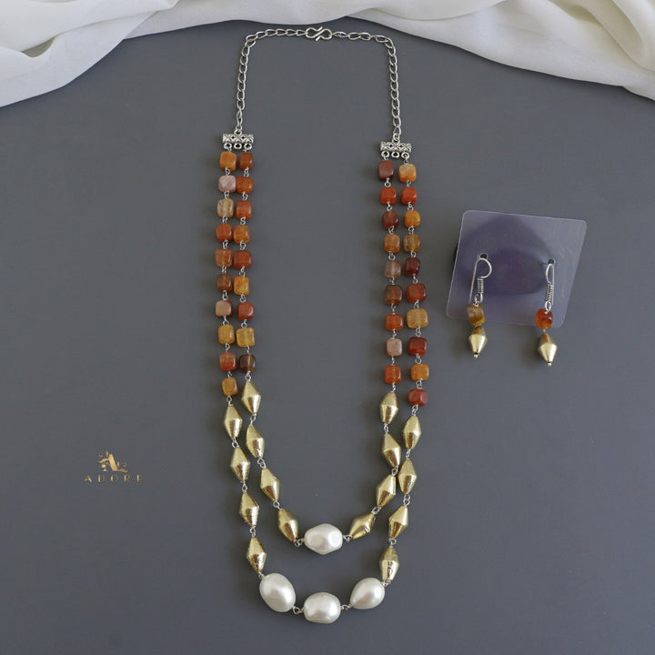 Keiyona Two Layer Neckpiece With Earring