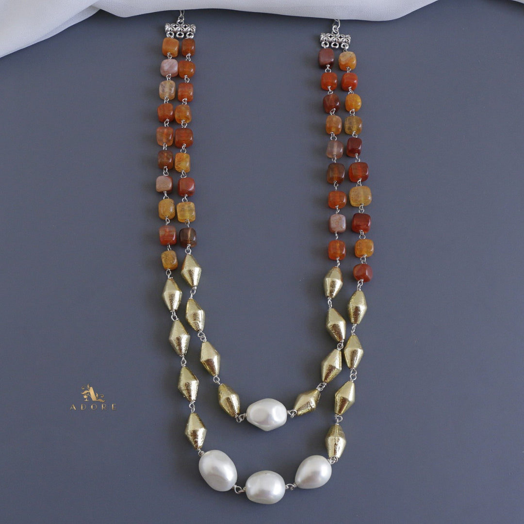 Keiyona Two Layer Neckpiece With Earring