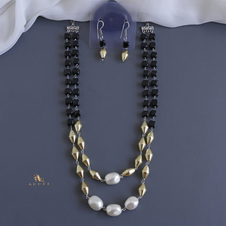 Keiyona Two Layer Neckpiece With Earring