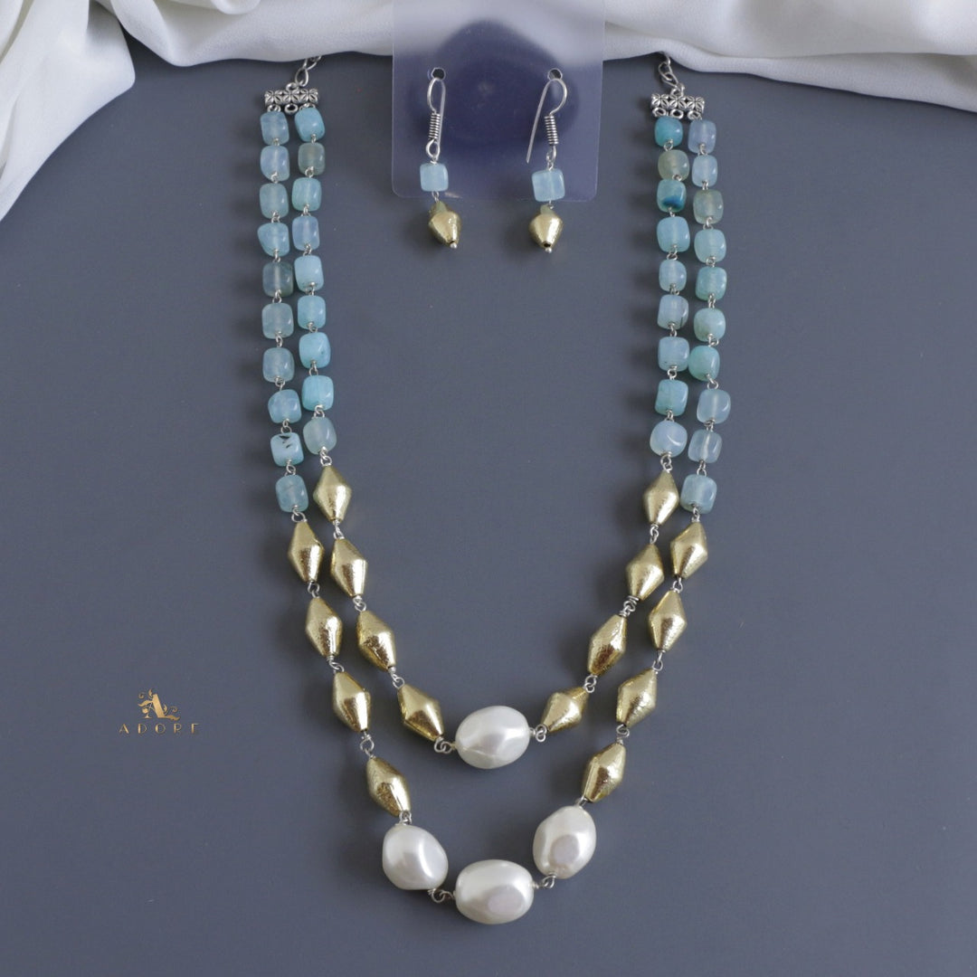 Keiyona Two Layer Neckpiece With Earring