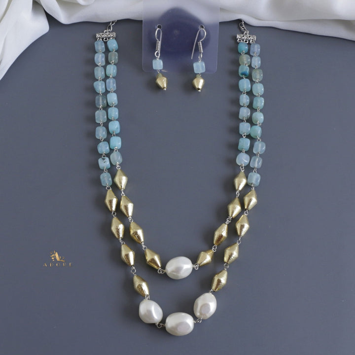 Keiyona Two Layer Neckpiece With Earring