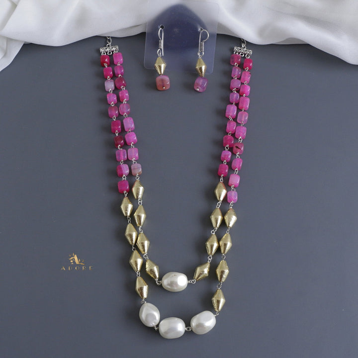 Keiyona Two Layer Neckpiece With Earring