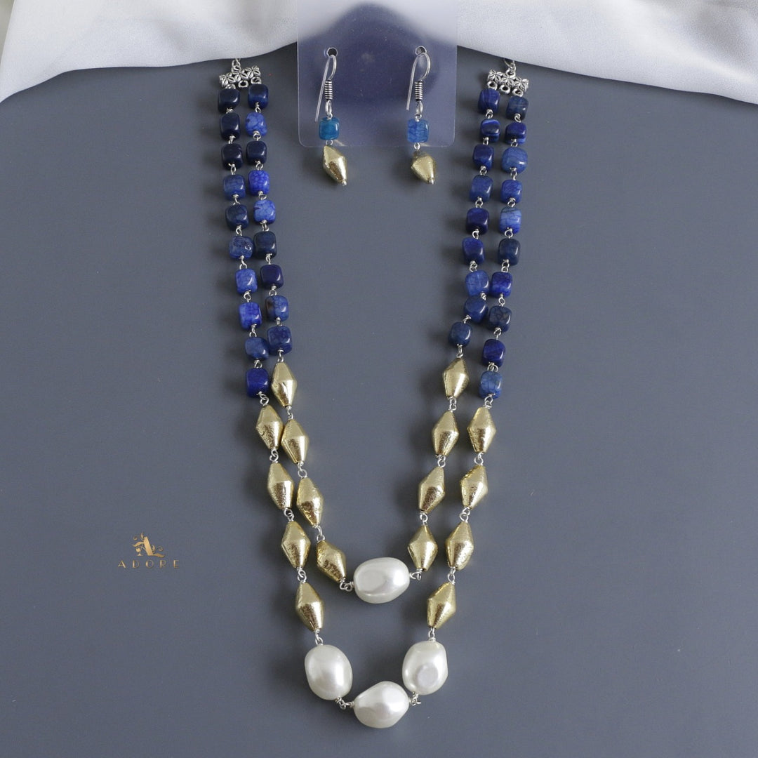 Keiyona Two Layer Neckpiece With Earring