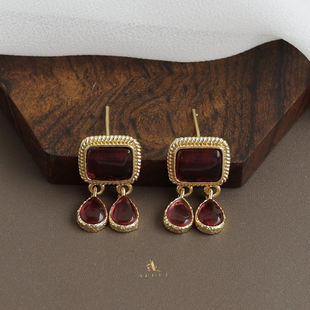 Firouz Glossy Short Neckpiece With Earring