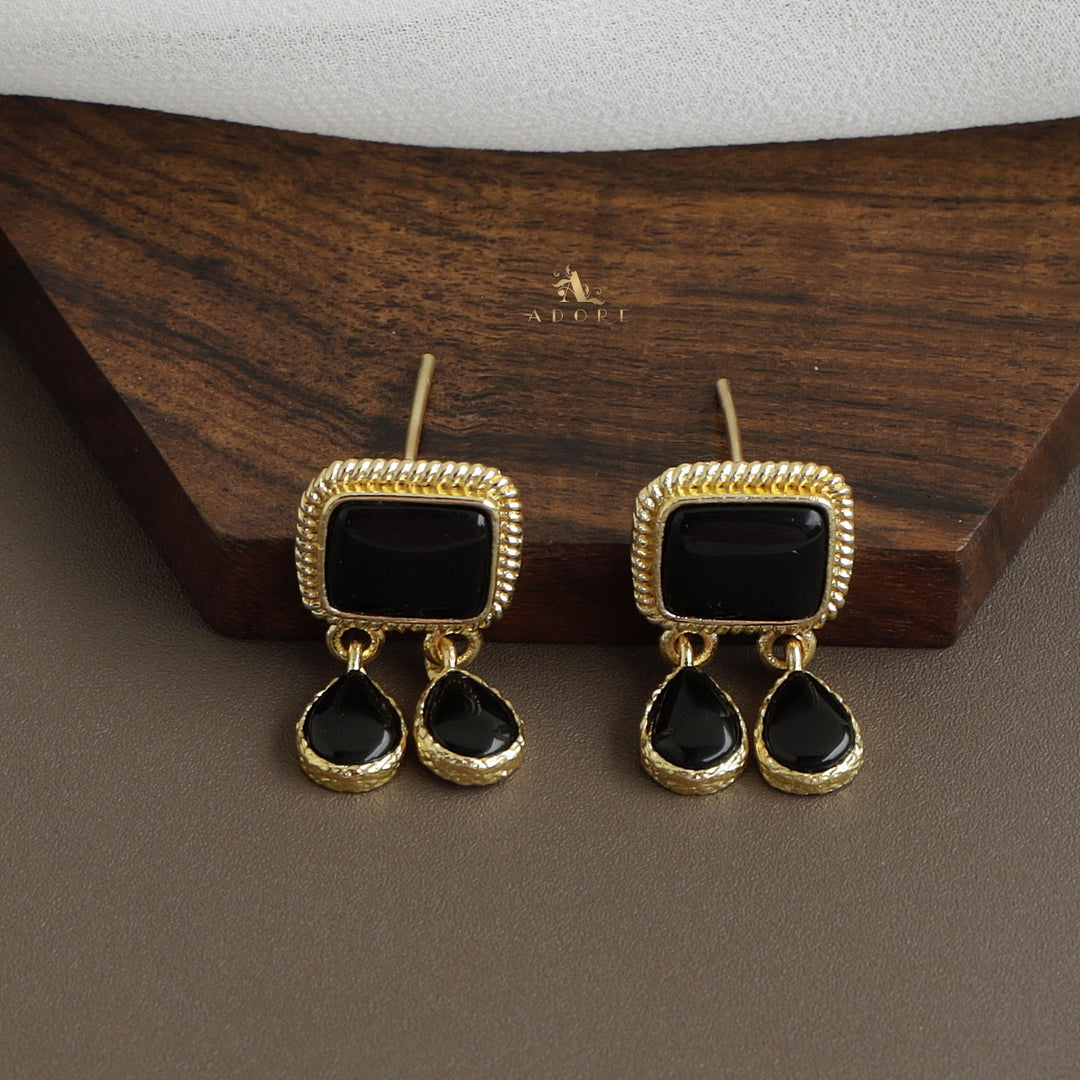 Firouz Glossy Short Neckpiece With Earring