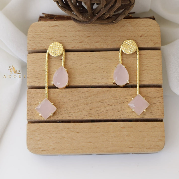 Triga Glossy Diamond Drop Earring