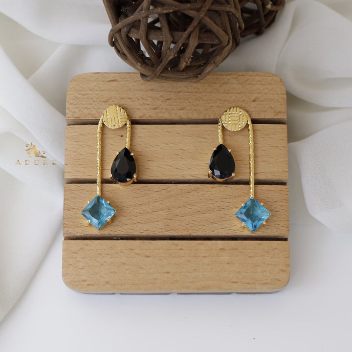 Triga Glossy Diamond Drop Earring