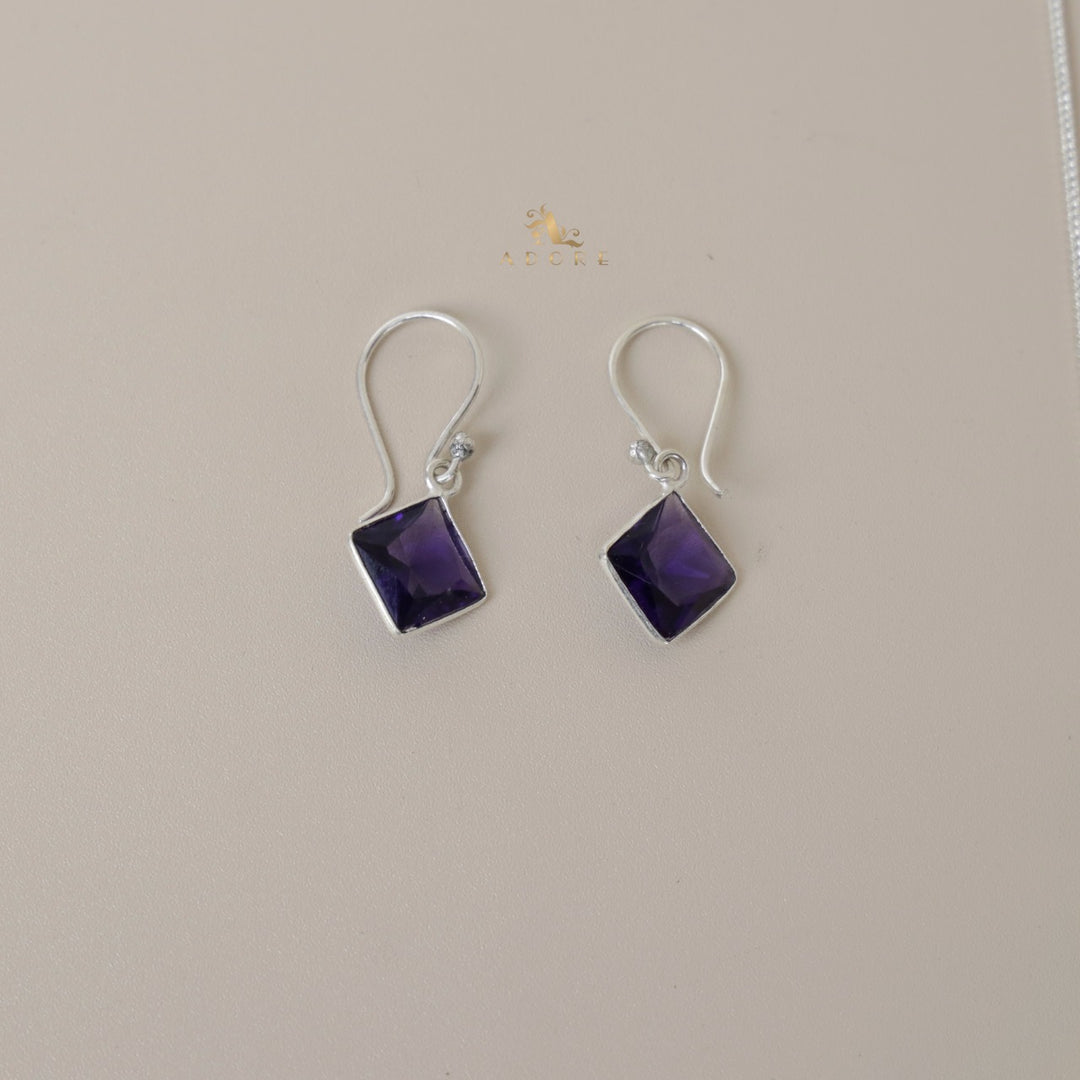 Riga Glossy Diamond Drop Neckpiece With Earring