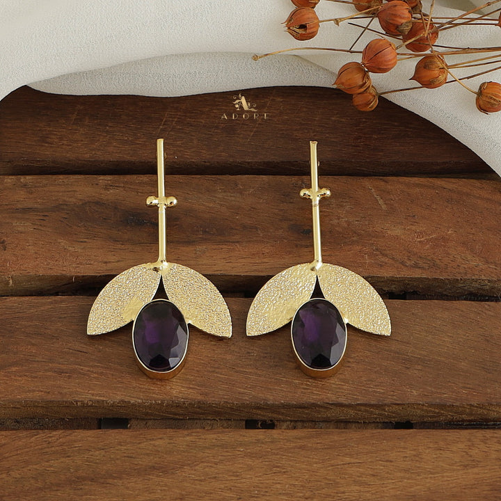 Minara Dual Golden Leaf Earring