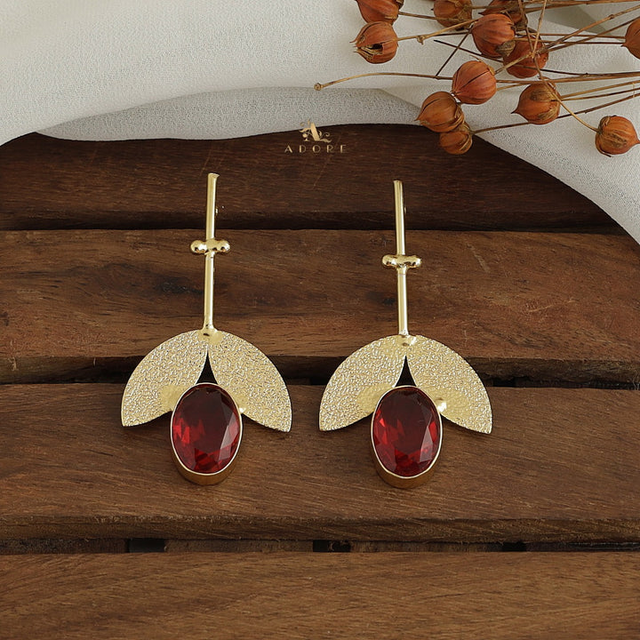 Minara Dual Golden Leaf Earring