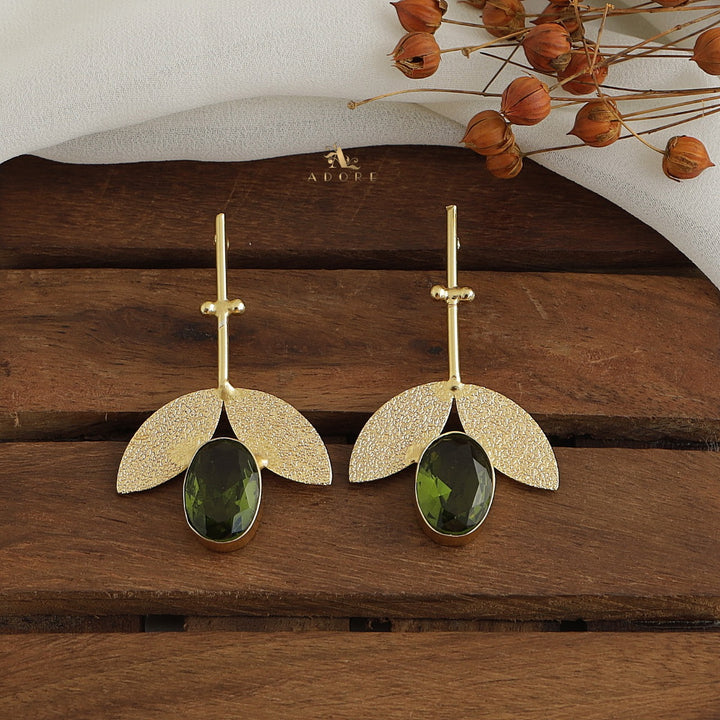 Minara Dual Golden Leaf Earring