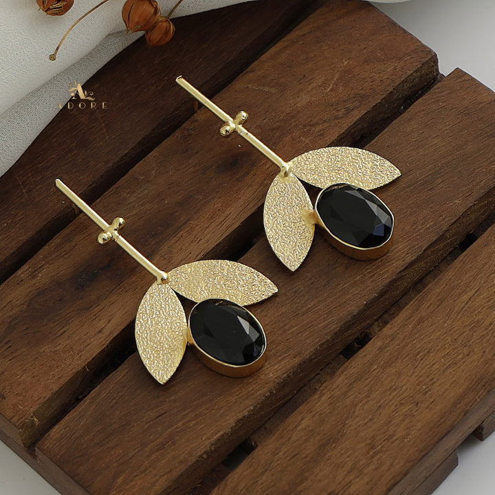 Minara Dual Golden Leaf Earring