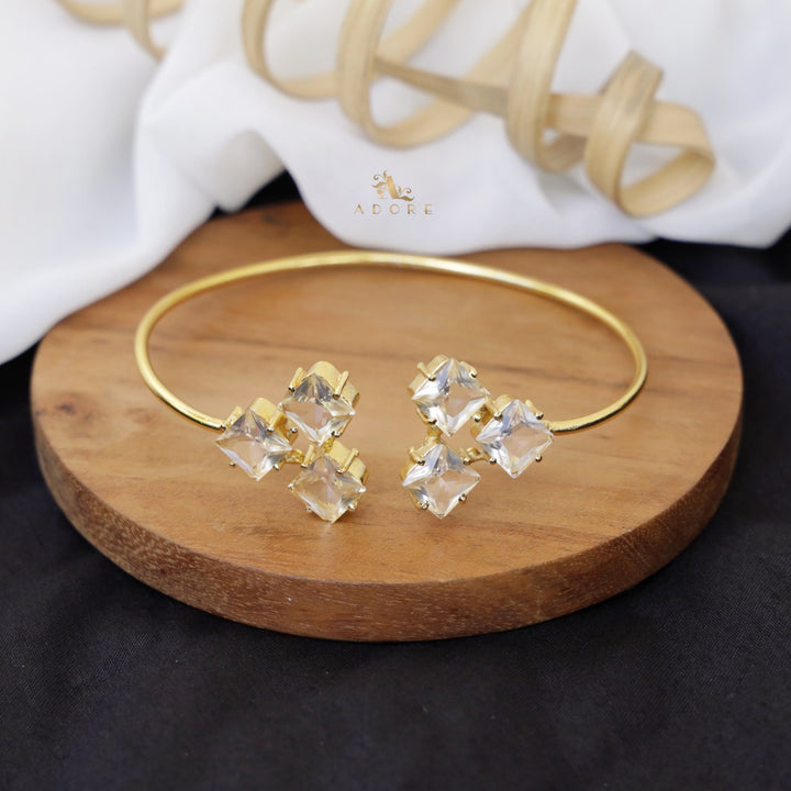 Yuna 6 Stone Square Glossy Bangle