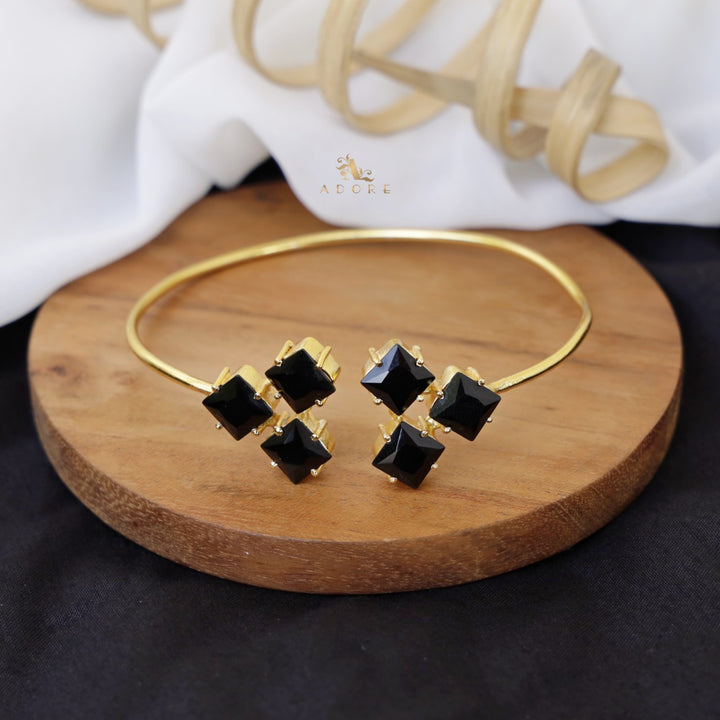 Yuna 6 Stone Square Glossy Bangle
