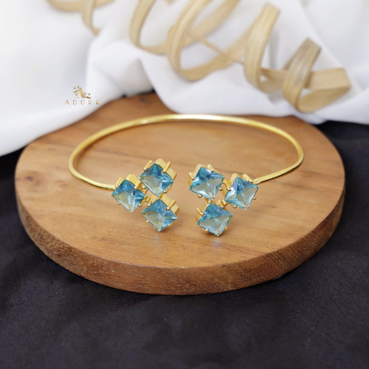 Yuna 6 Stone Square Glossy Bangle