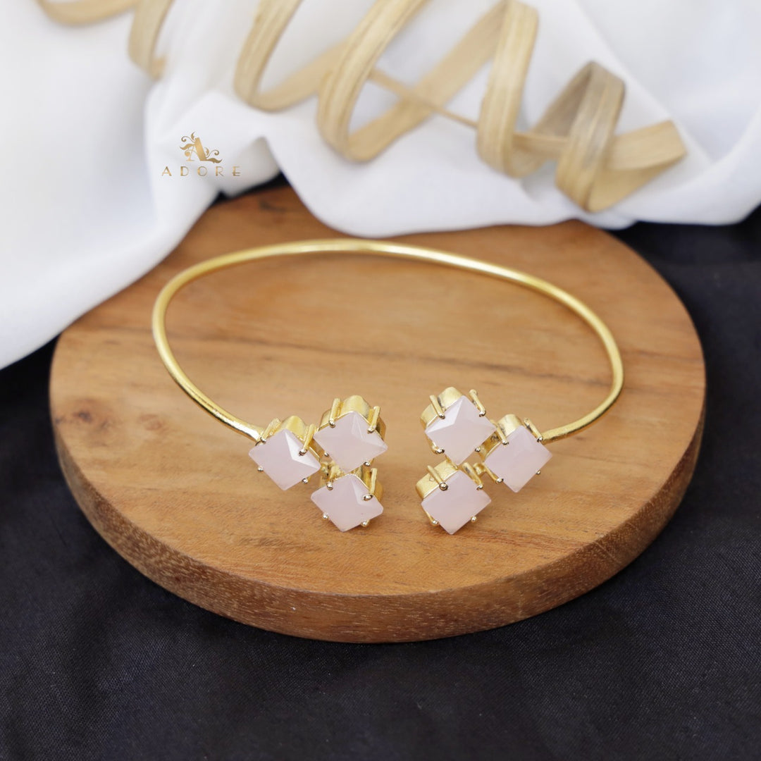 Yuna 6 Stone Square Glossy Bangle