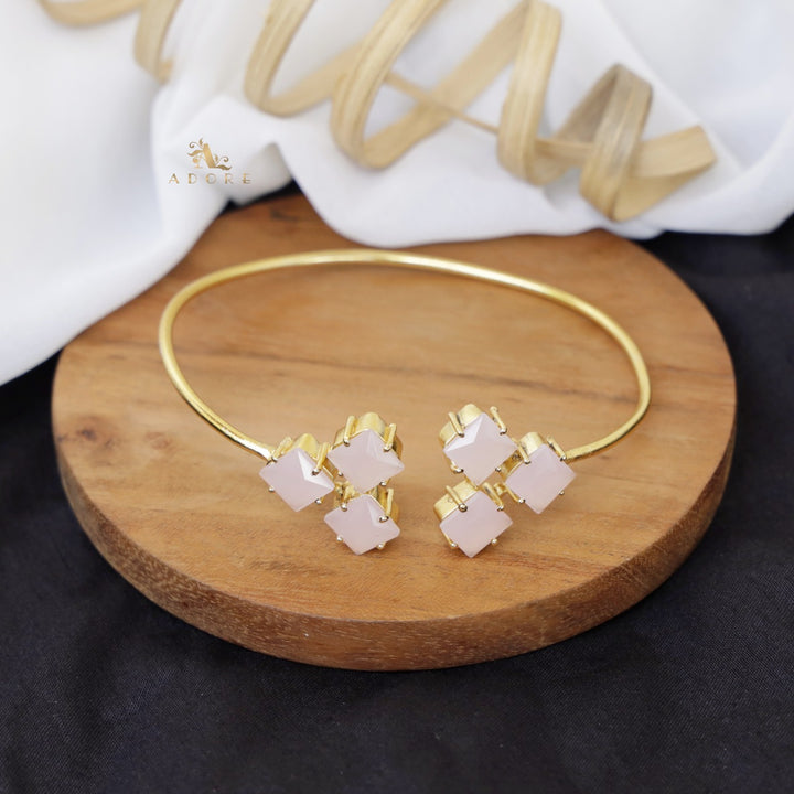 Yuna 6 Stone Square Glossy Bangle