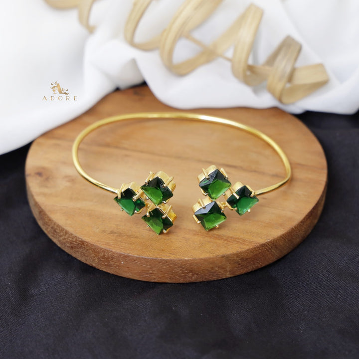 Yuna 6 Stone Square Glossy Bangle