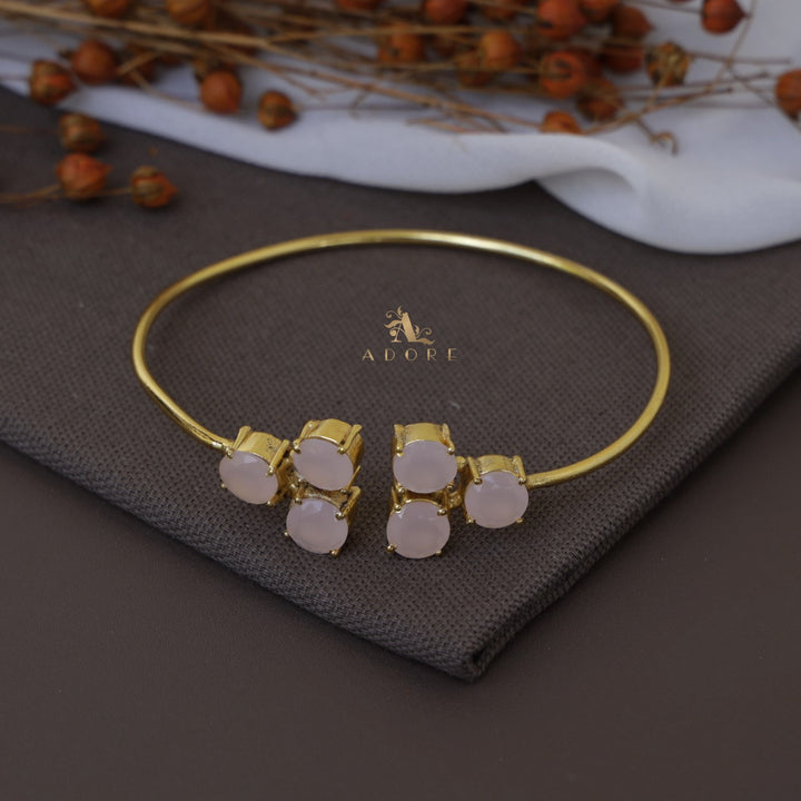 Yuna 6 Stone Circle Glossy Bangle