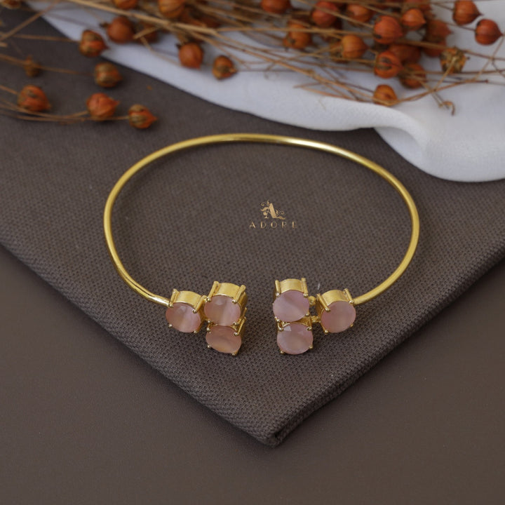 Yuna 6 Stone Circle Glossy Bangle
