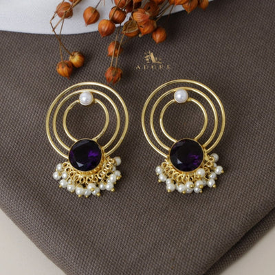 Elviya Glossy Cluster Pearl Earring