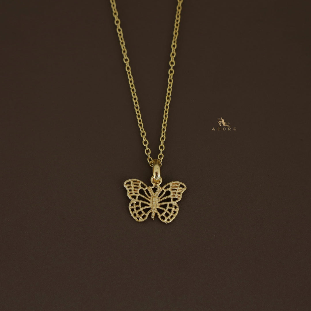 Reva Golden Butterfly Neckpiece