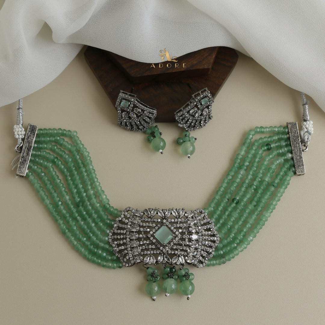 Nitaara Onyx Choker With Earring