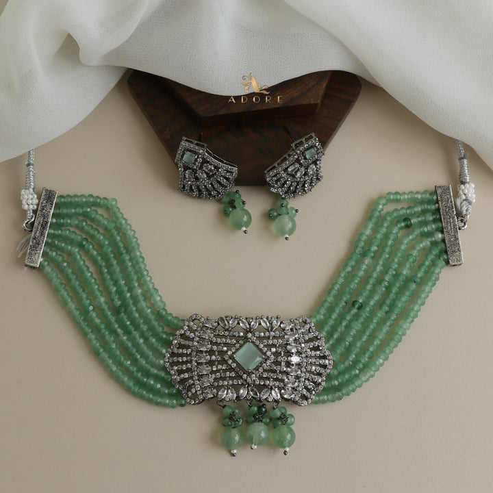 Nitaara Onyx Choker With Earring